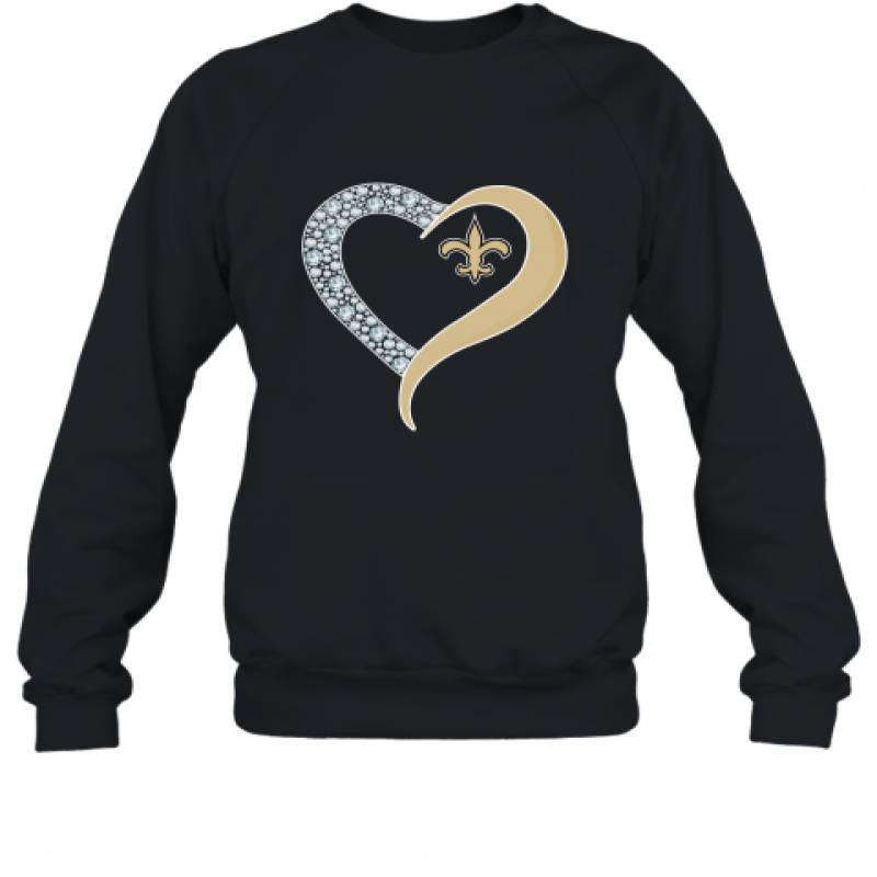 Diamond New Orleans Saints Heart shirt Sweatshirt