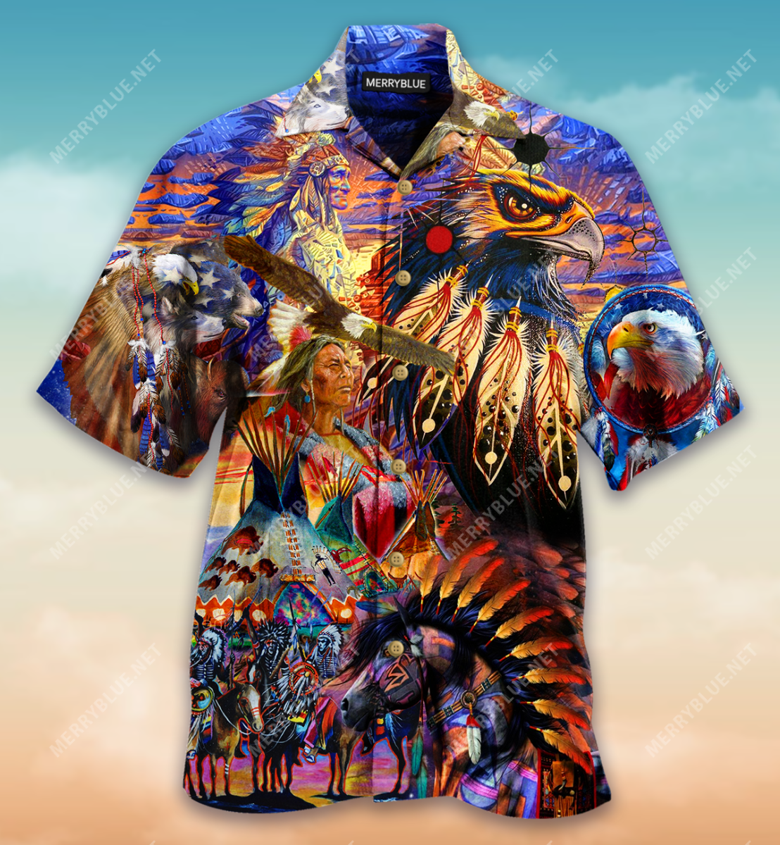 Native Blood Runs Through My Veins Unisex Hawaii Shirt Ha36854