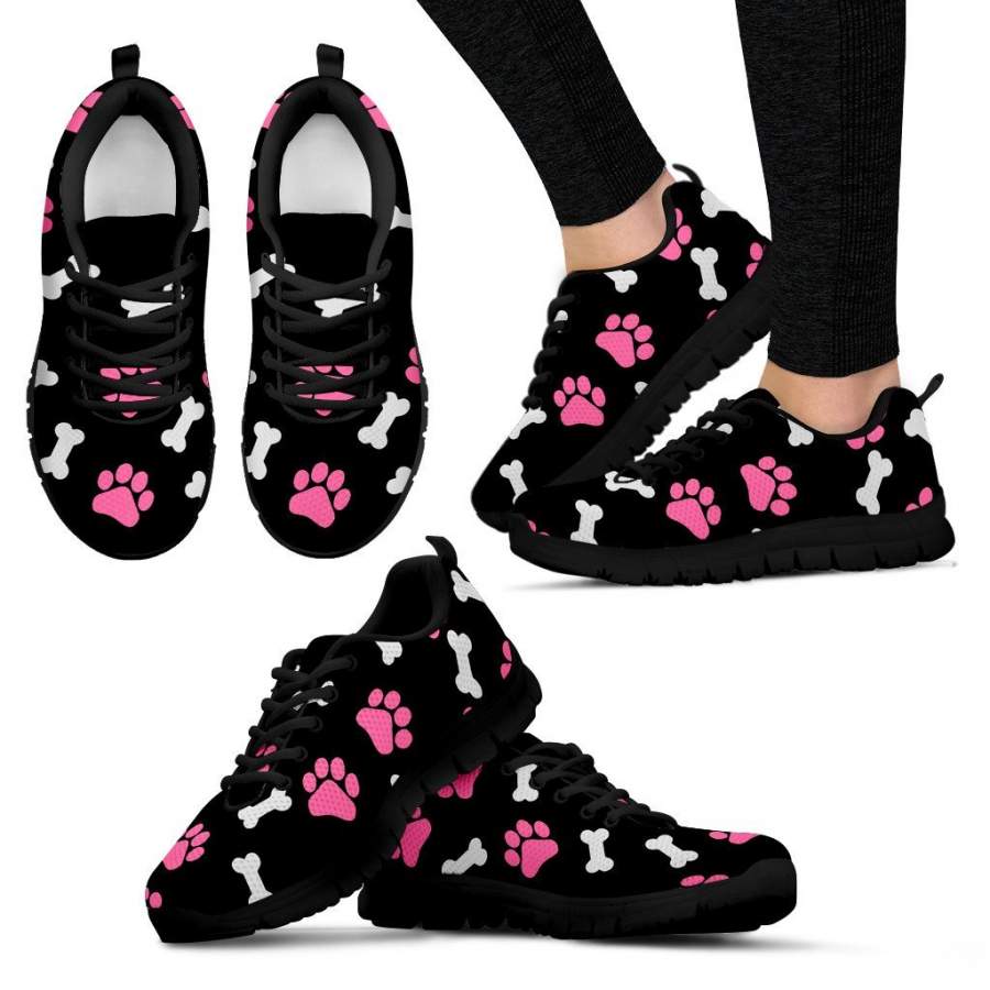 Paws and bones pink -  Women's Sneakers [Donation Collection]