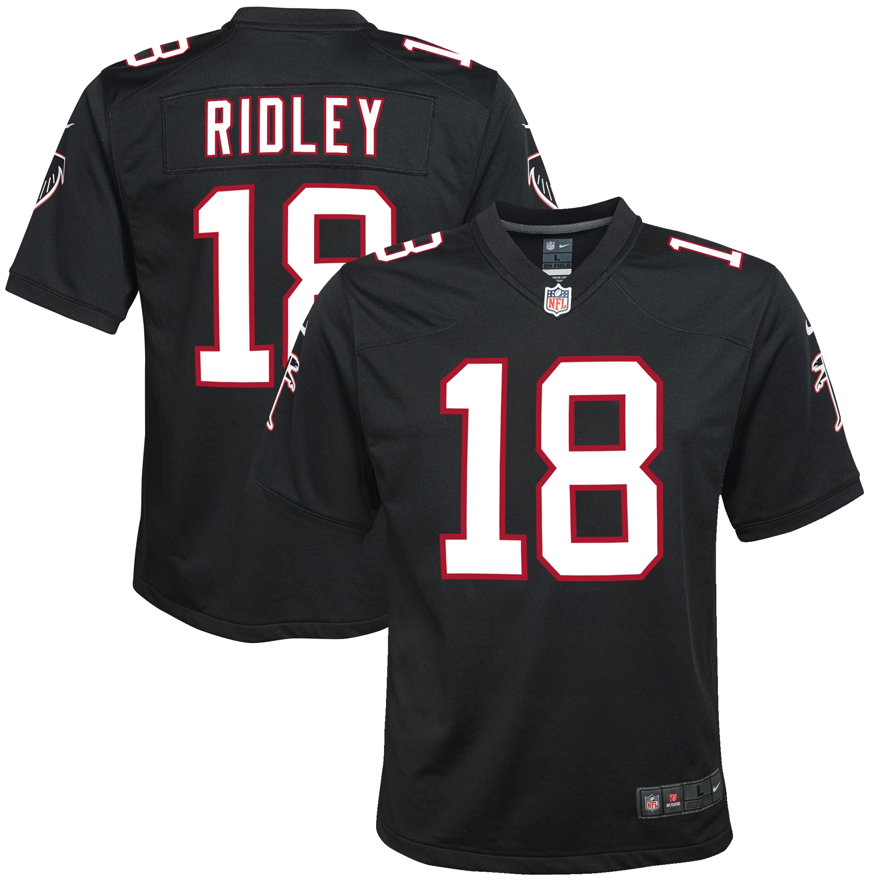 Youth Atlanta Falcons Calvin Ridley Black Throwback Game Jersey