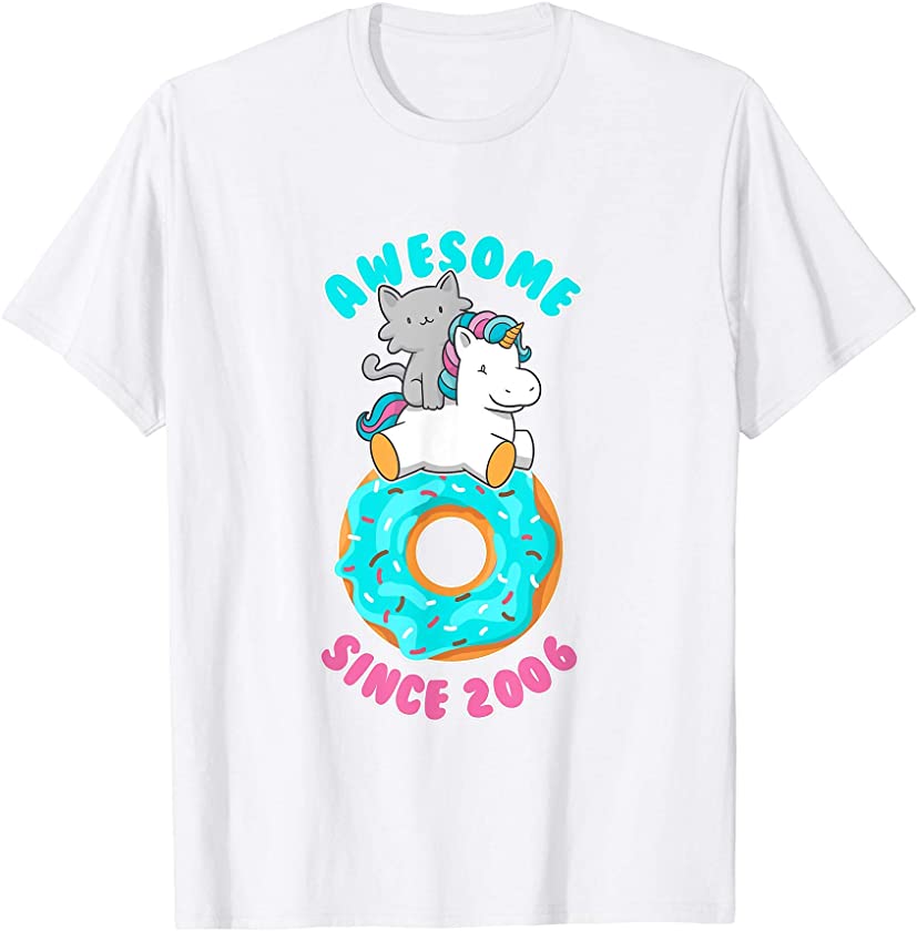 Donut Kitten Unicorn Awesome since 2006 T-Shirt