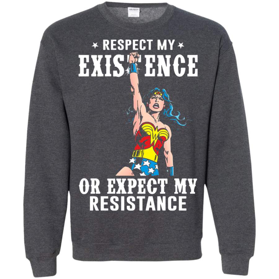 AGR Respect My Existence Or Expect My Resistance Wonder Woman Sweatshirt