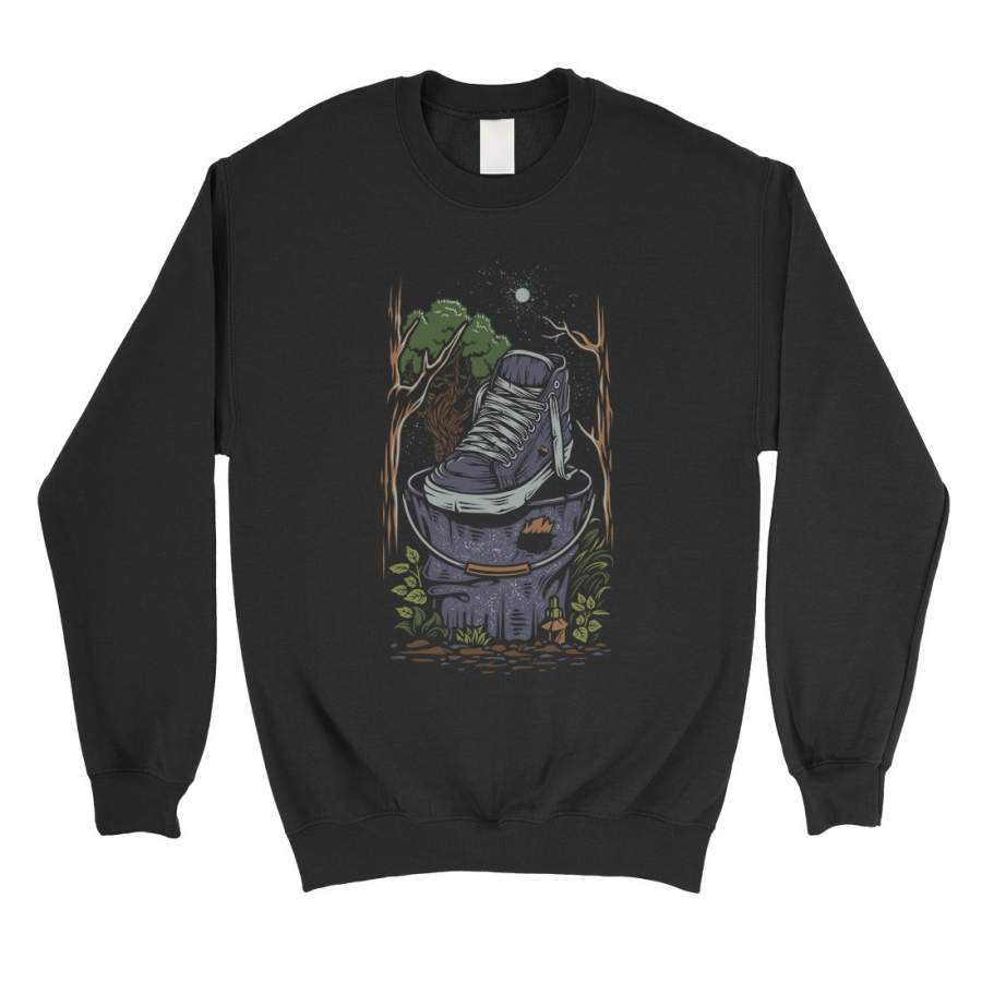 Shoe In Forest Unisex Crewneck Sweatshirt Vintage Design Pullover