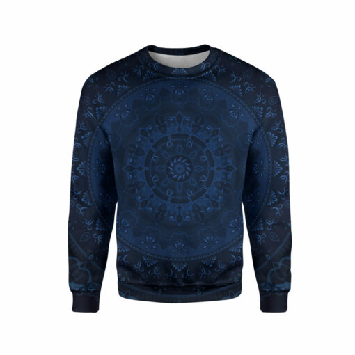 Big Elephants Mandala – Blue Sweatshirt