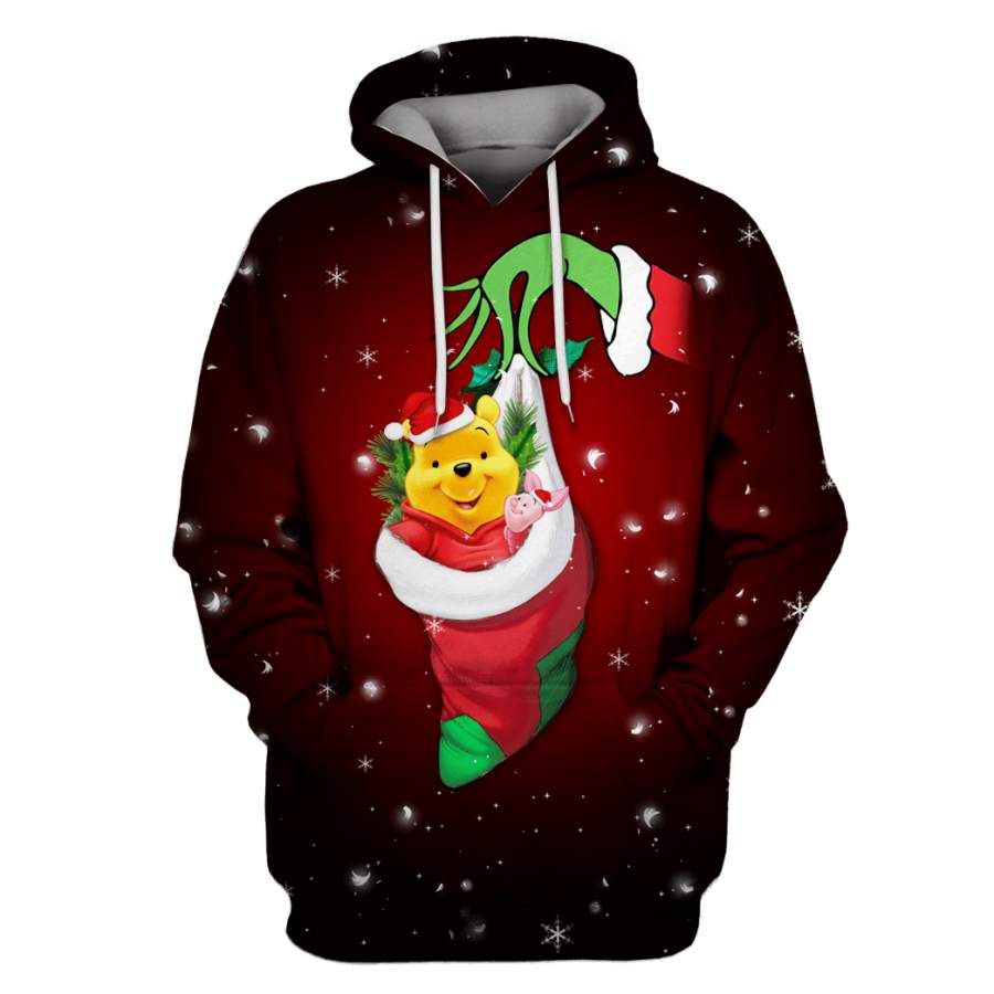 Pooh On Christmas Custom T-shirt – Hoodies Apparel