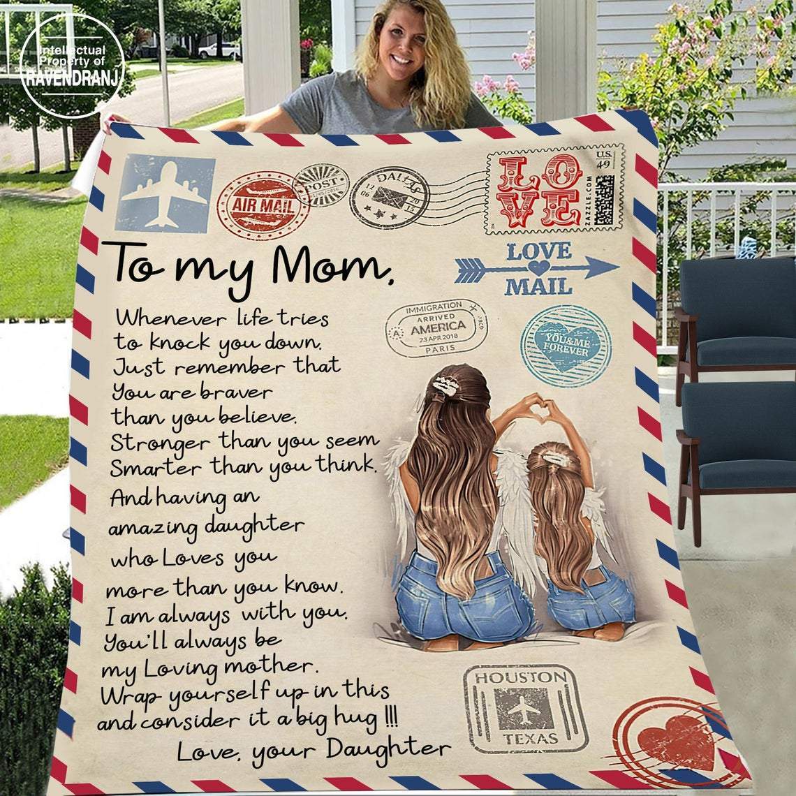 Blanket For Mom, You Are Braver Than You Believe, Chritsmas Gift For Mom