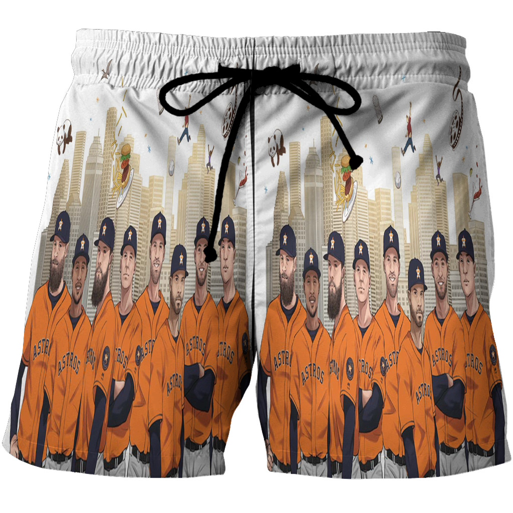 Houston Astros Team City 3D All Over Print Summer Beach Hawaiian Short