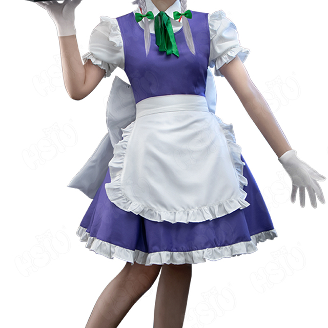 Anime TouHou Project costume women Maid dress skirt Touhou Project anime dress Halloween Costumes Izayoi Sakuya cosplay costume alx