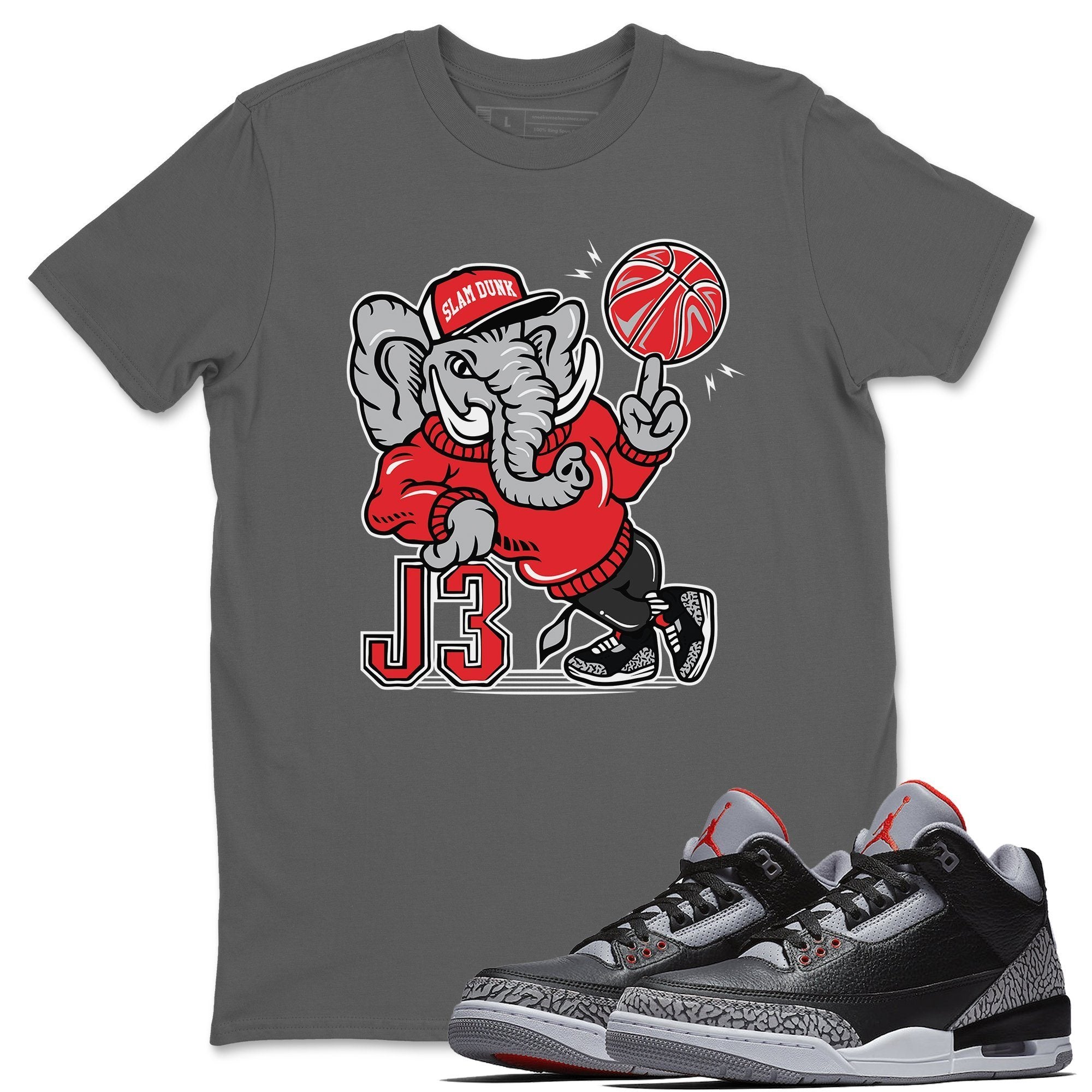 Aj3 Elephant Cool Grey T-Shirt – Air Jordan 3 Black Cement