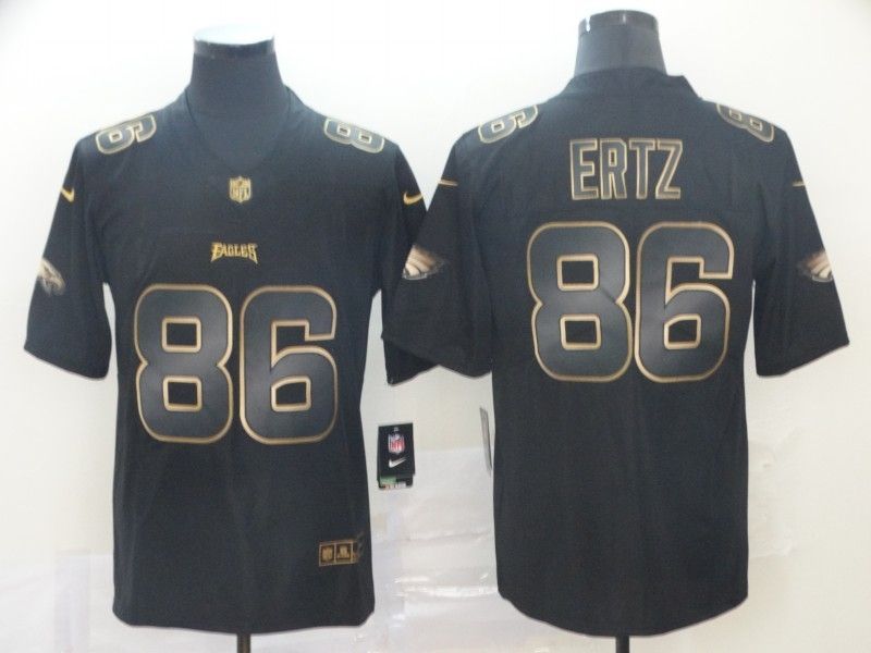 Zach Ertz #86 Philadelphia Eagles NFL Explosion Legendary Gold Black Jersey