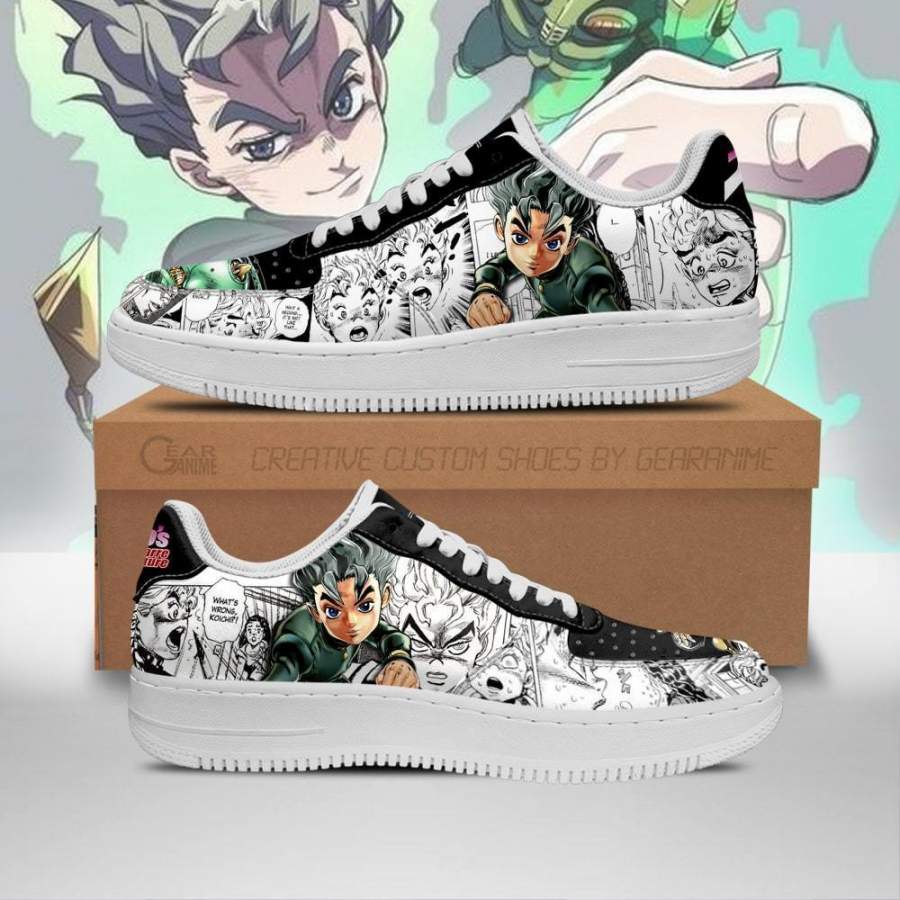 Koichi Hirose Air Sneakers Manga Style JoJo’s Anime Shoes Fan Gift Idea PT06