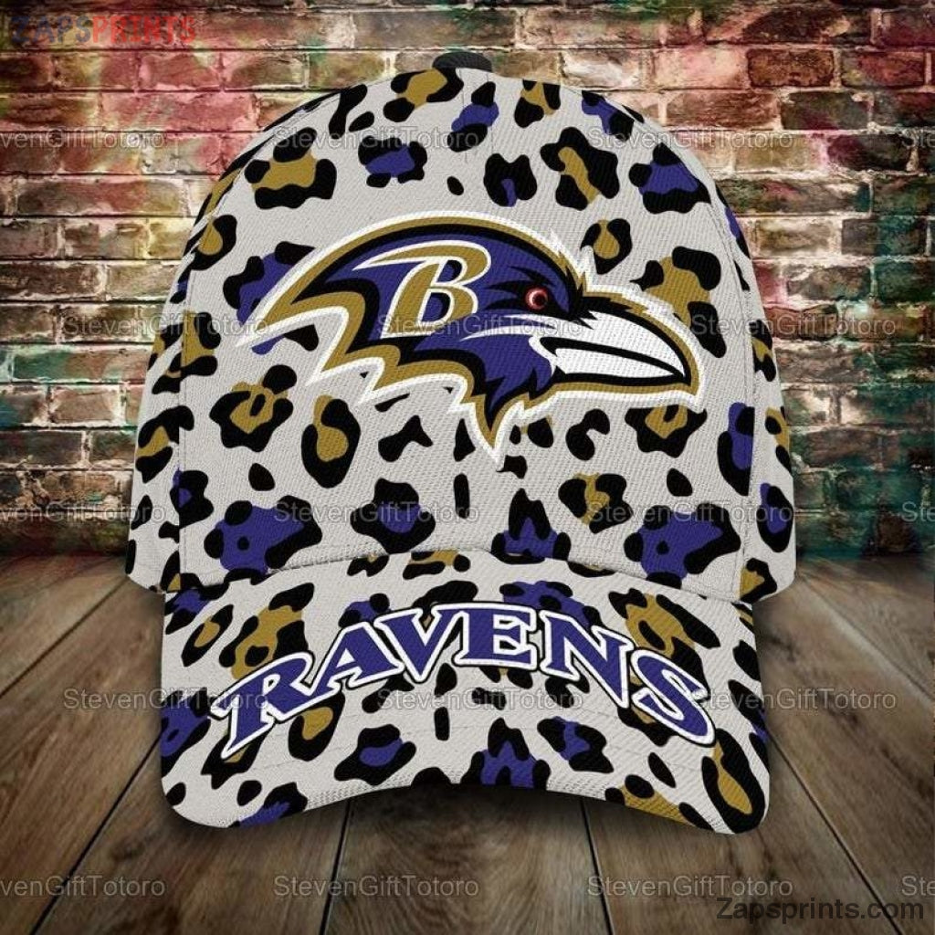 Baltimore Ravens Leopard 3D Classic Cap Gift For Fan Football Lovers