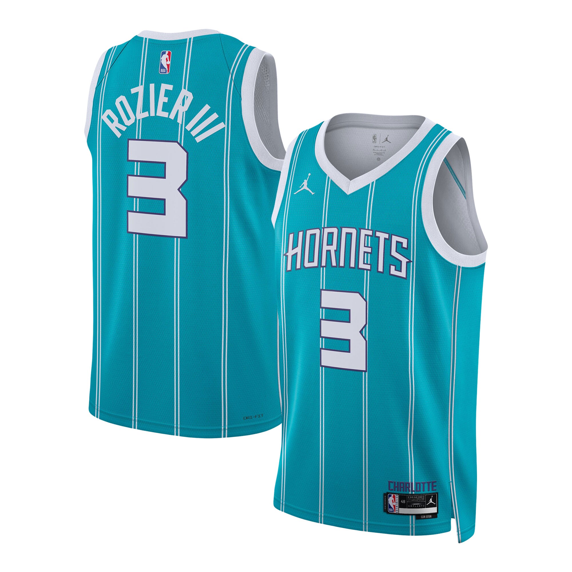 Terry Rozier Charlotte Hornets Jordan Brand Unisex Swingman Jersey – Icon Edition – Teal