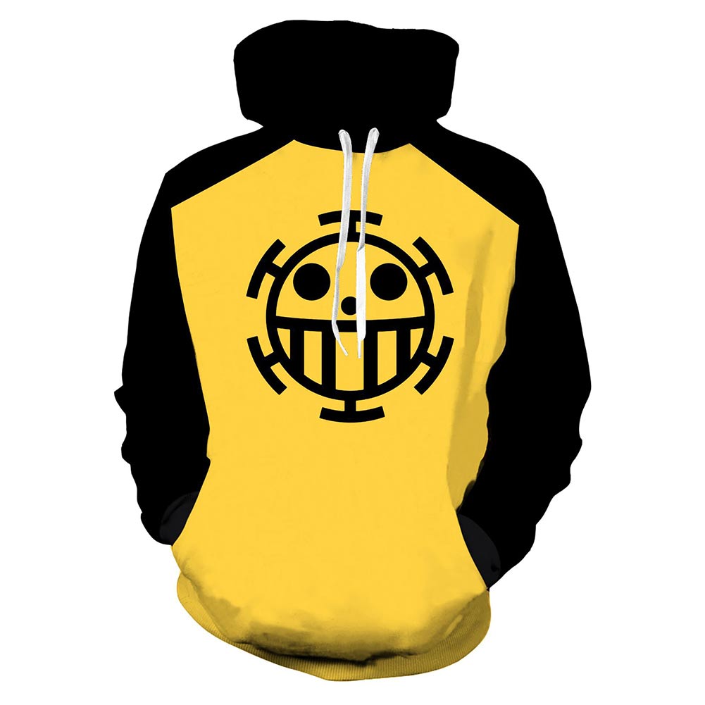 Anime One Piece Trafalgar Law Cosplay Costume Unisex Print Hoodie Tops Adult Hooded Sweatshirt Pullover alx