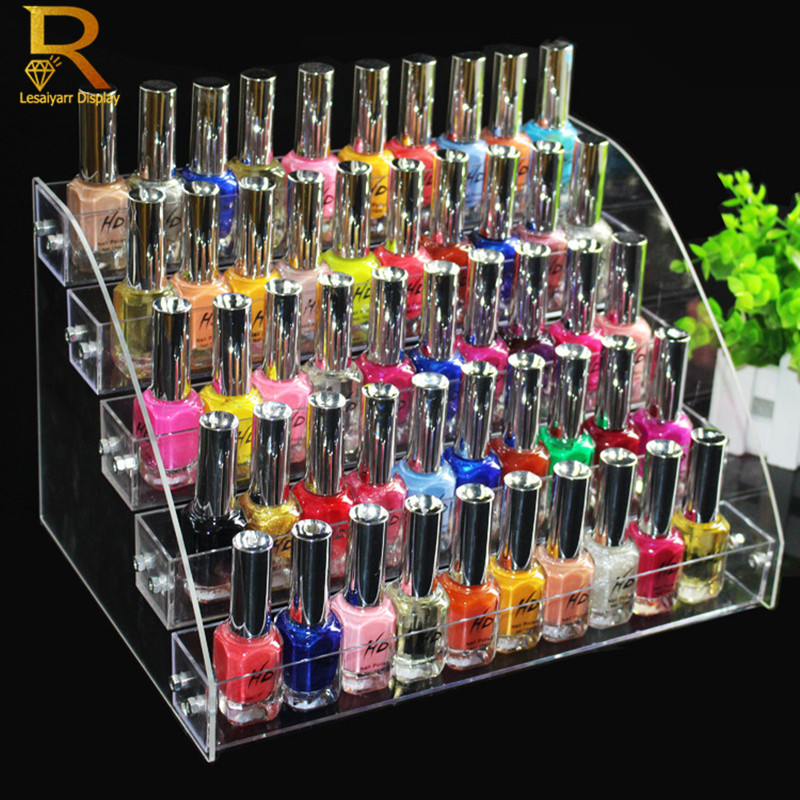 Acrylic 2/3/4/5/6/7 layers Nail Polish Display Stand Clear Cosmetic Display Rack Holder Essential Oil Bottle Organizer Storage alx