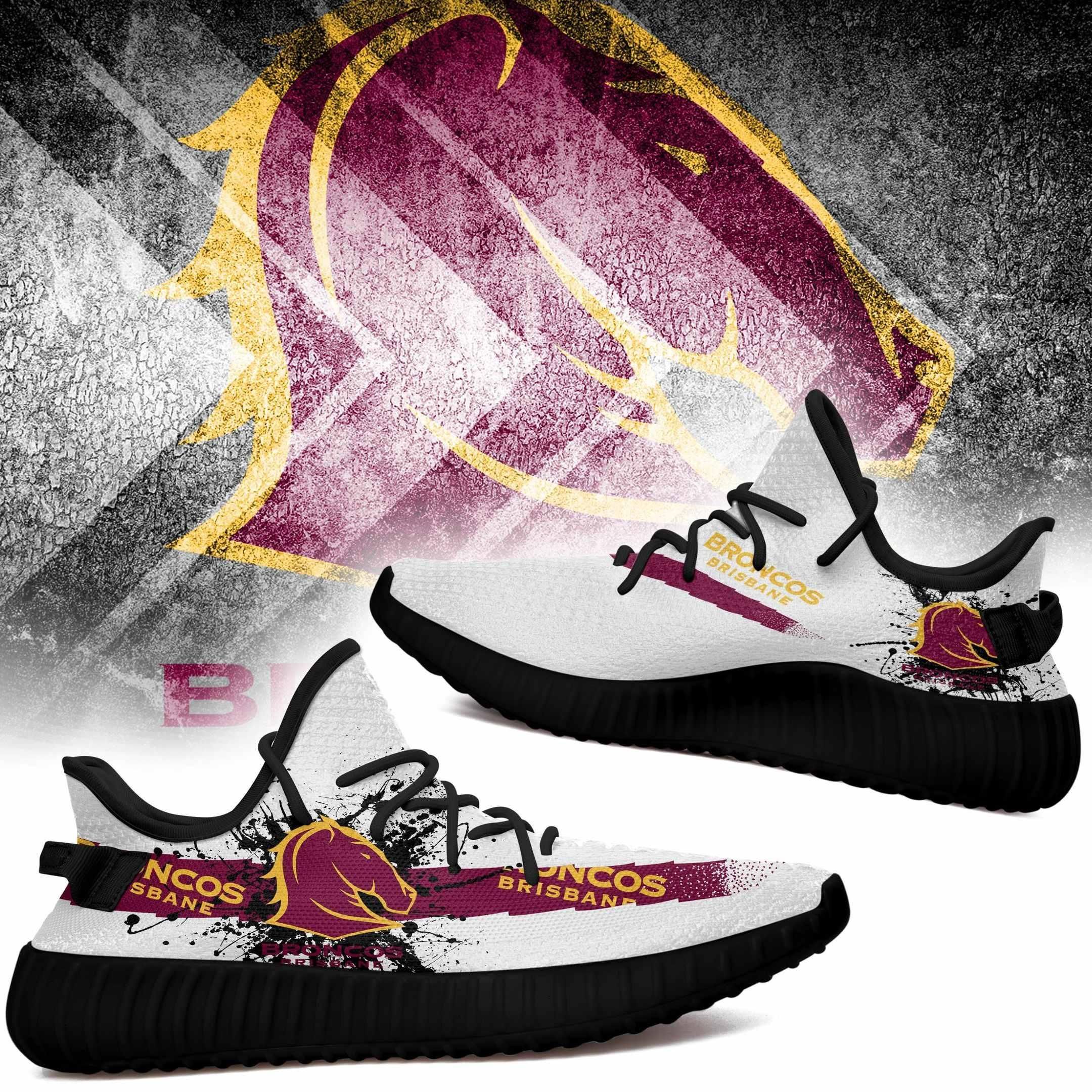 Brisbane Broncos Nrl Sport Teams Yeezy Custom Shoes 1