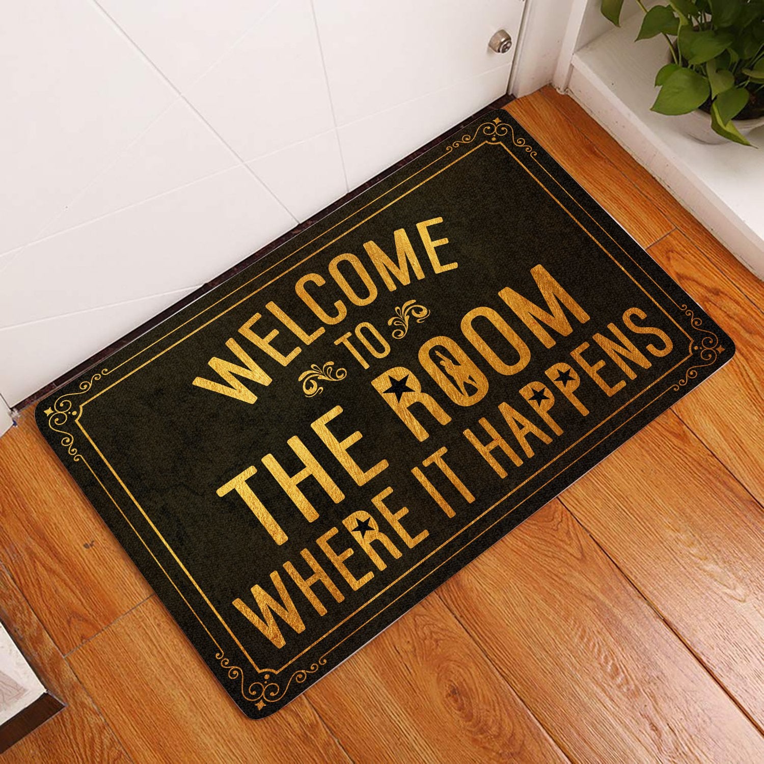 Welcome To The Room Where It Happens All Over Printing Doormat Pre2050