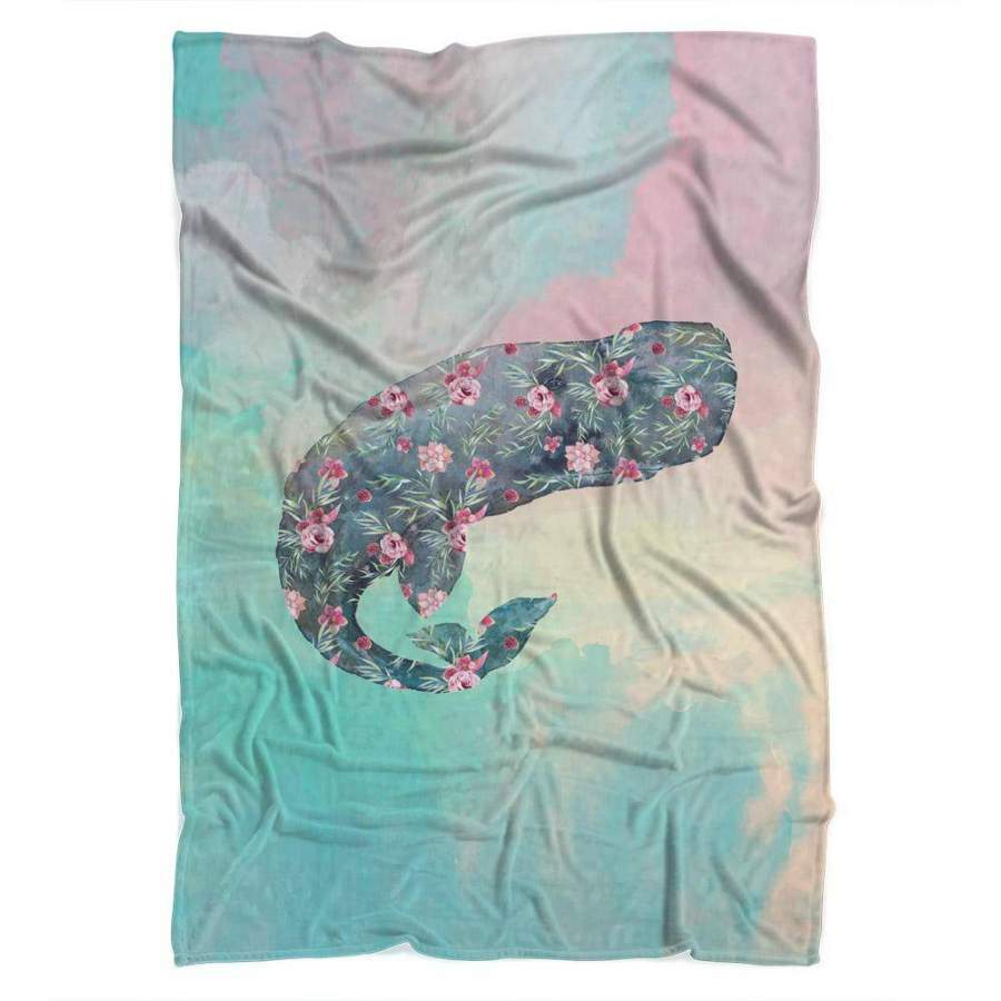 Flower Whale Blanket