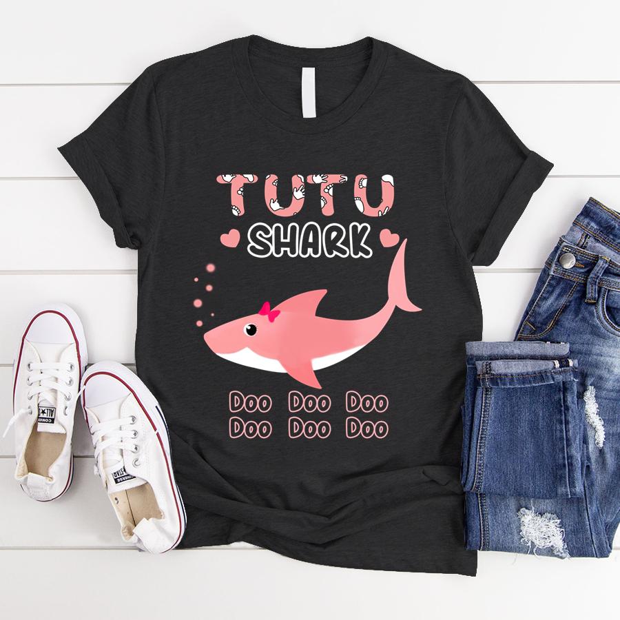 Tutu Shark Trend Family Tee Customize Name, Text Personalized T-Shirt, Hoodie Adult, Kid, Unisex