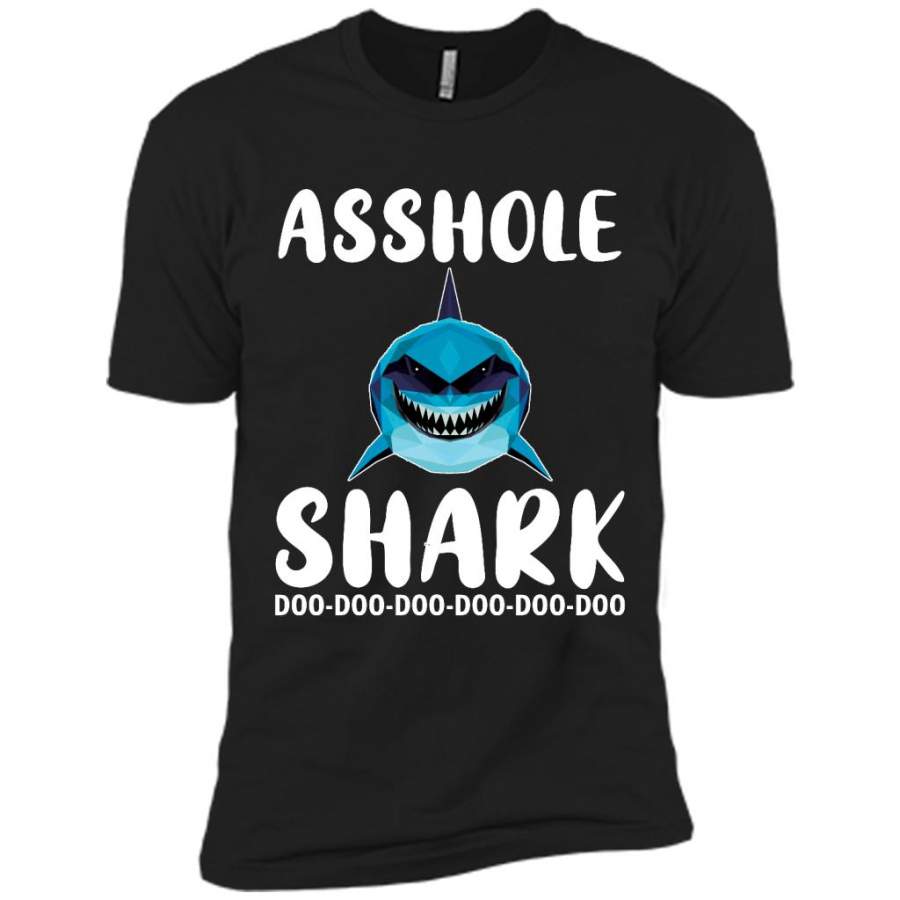 Asshole Shark Doo Doo Doo – Canvas Unisex USA Shirt