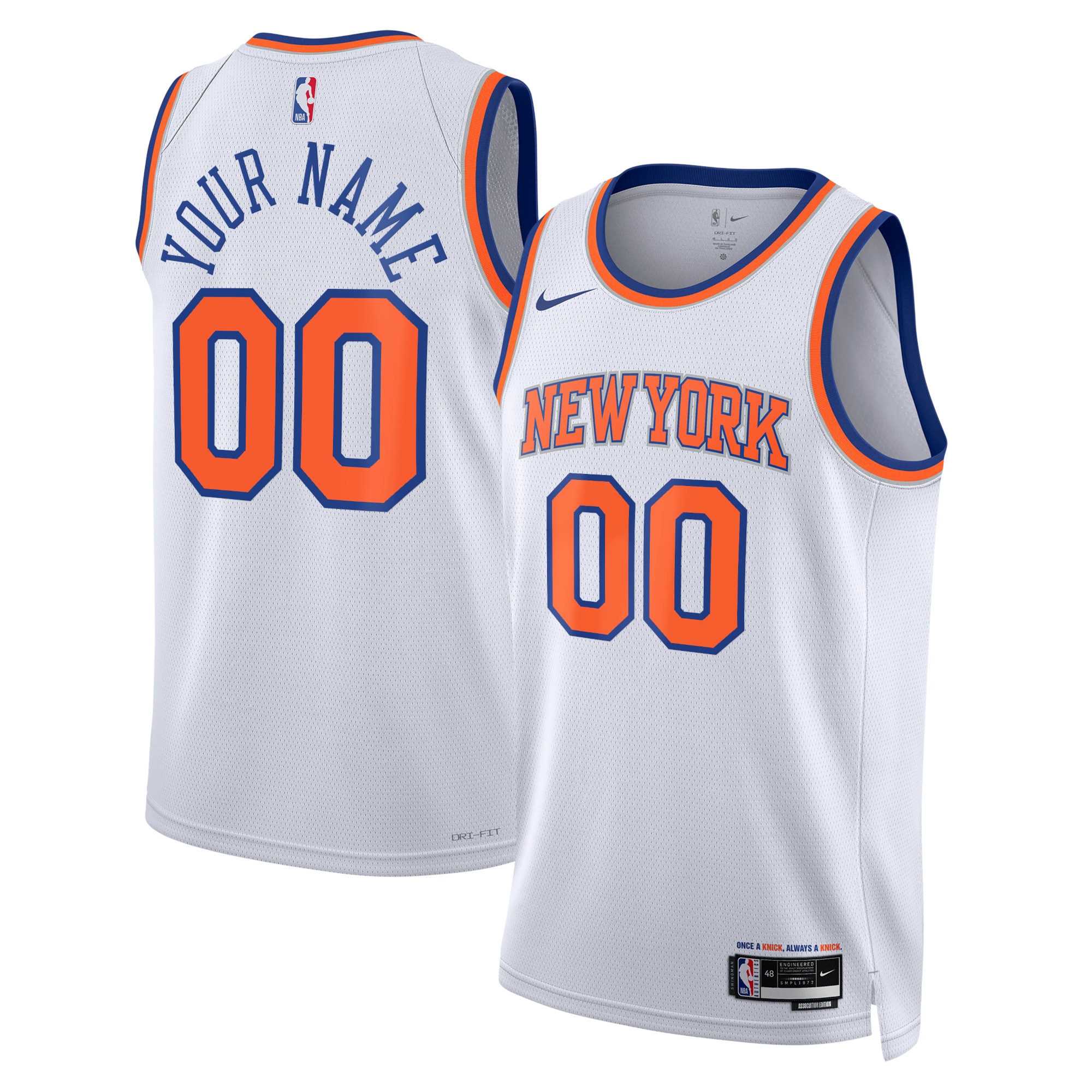 New York Knicks Association Swingman Jersey – Custom – Unisex