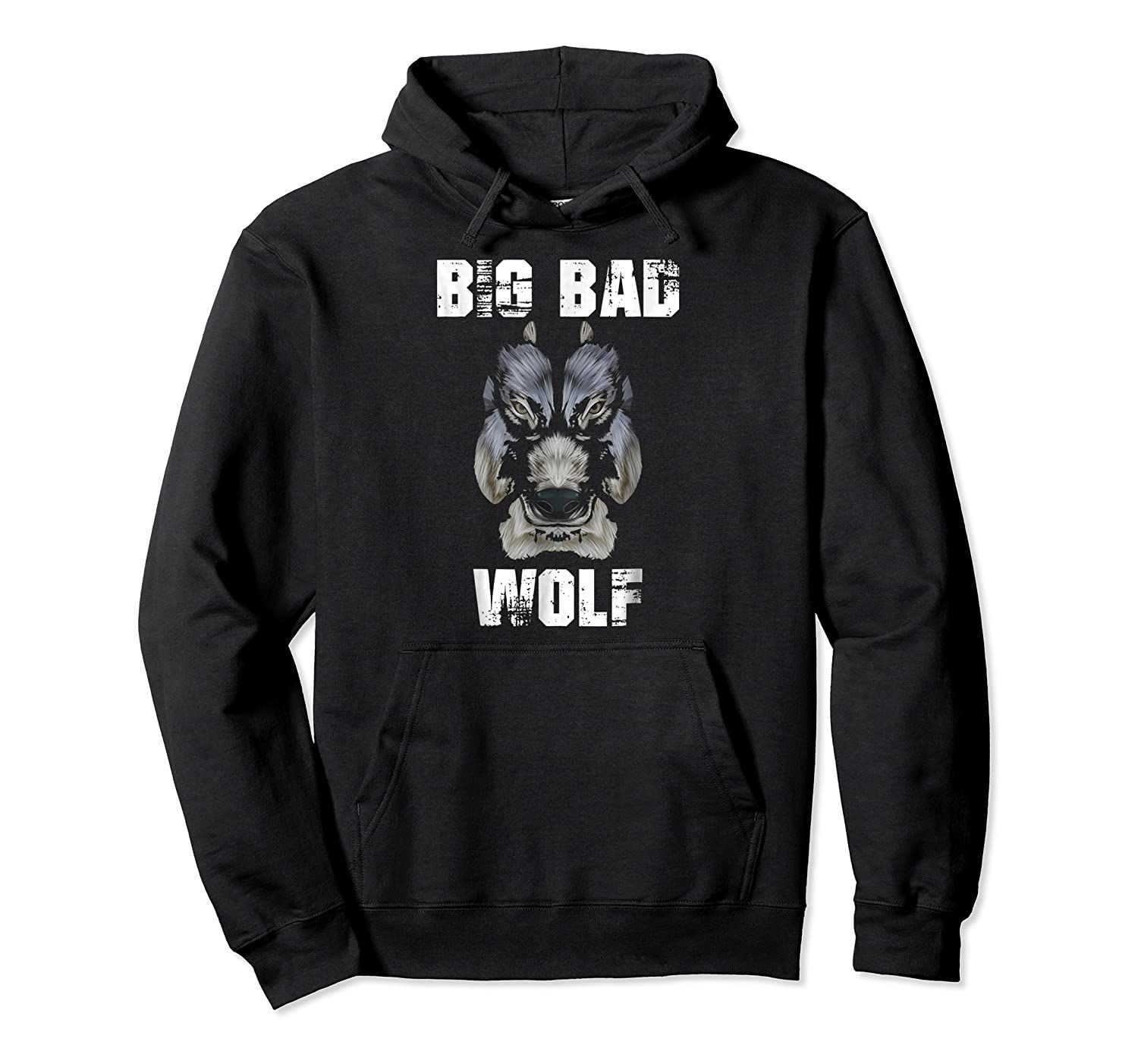 Wolf Big Bad Halloweenth Face Paint Head Shirt Pullover Hoodie, T-Shirt, Sweatshirt