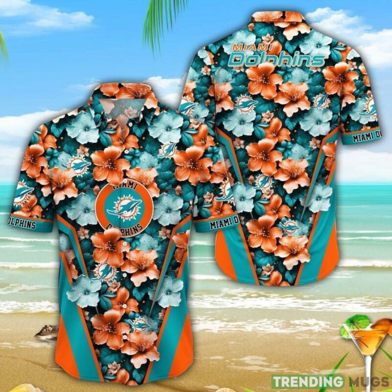 Miami Dolphins 3D Hawaiian Shirt Flower Tropical Beach Gift