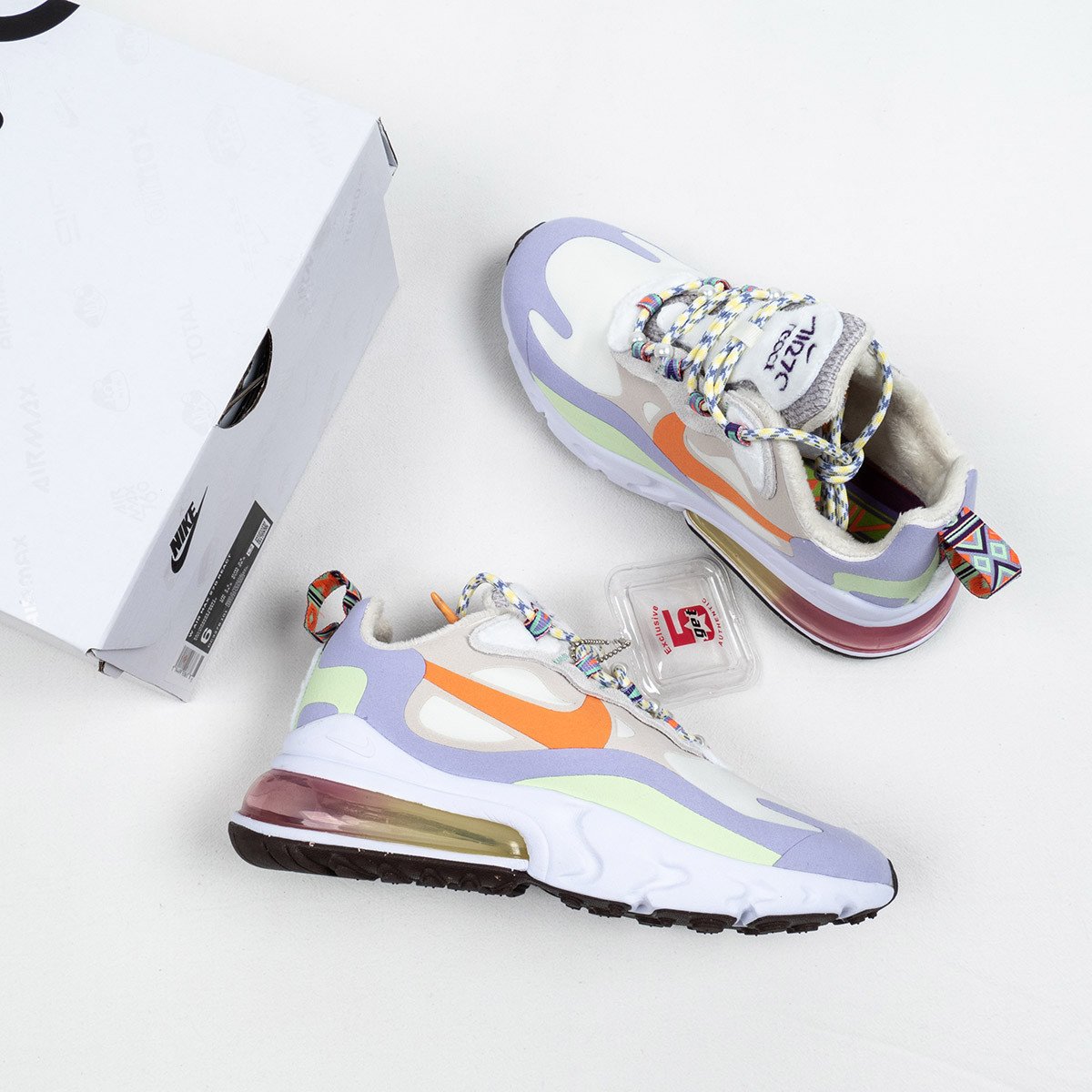 Nike Air Max 270 React Cream Purple Orange 5339787