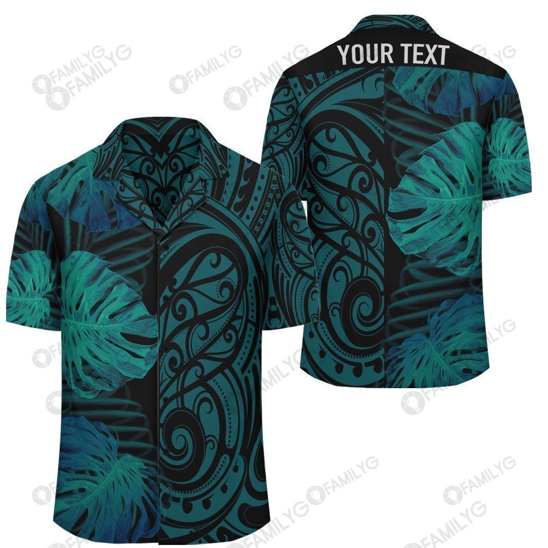 Hawaii Monsteria Leaves Polynesian Design Hawaii Shirt Summer Hawaiian For Men, Women, Couple