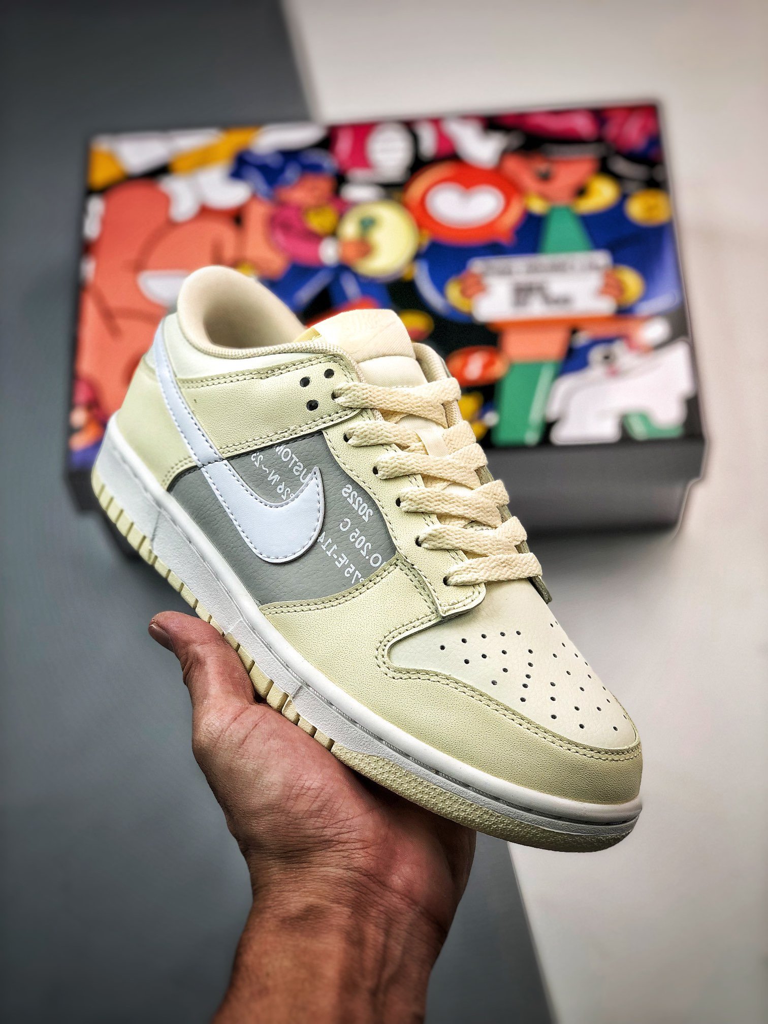 Custom Nike Dunk Low Coconut Milk Grey 5340981