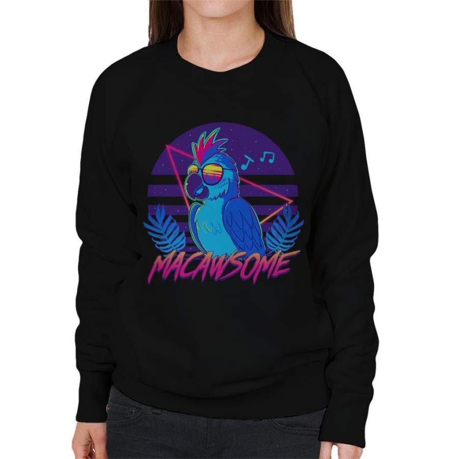 Macawesome Macaw Parrot Women’s Sweatshirt