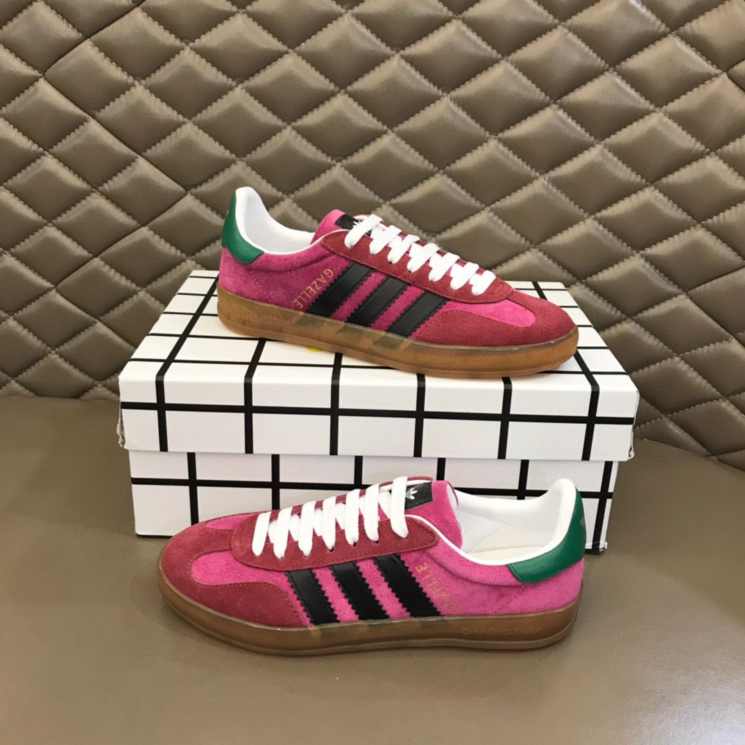 Adidas x Gucci Men’s Gazelle Sneakers In Pink SNK525324451