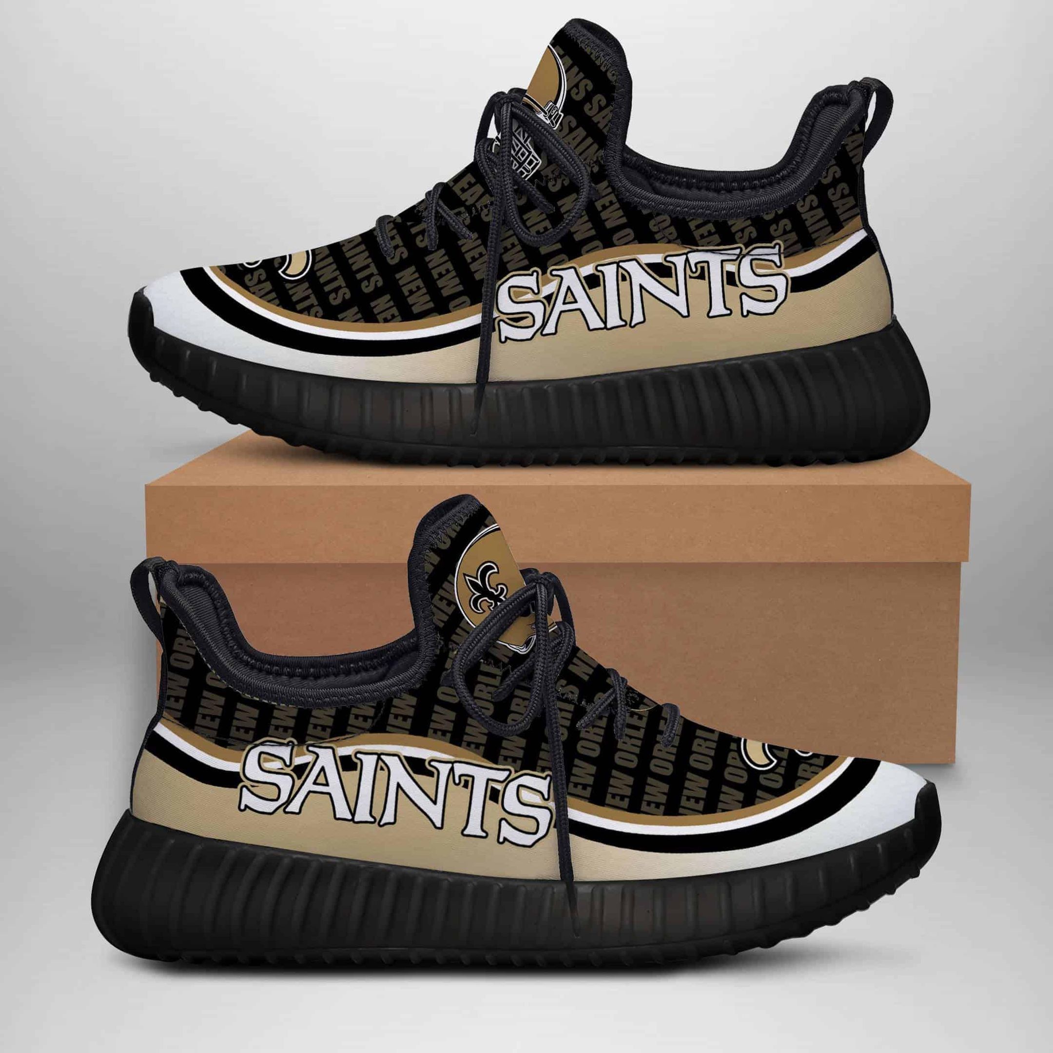 New Orleans Saints Yeezy Boost 350 V2 Shoes Top Trending Custom Shoes Gift 3