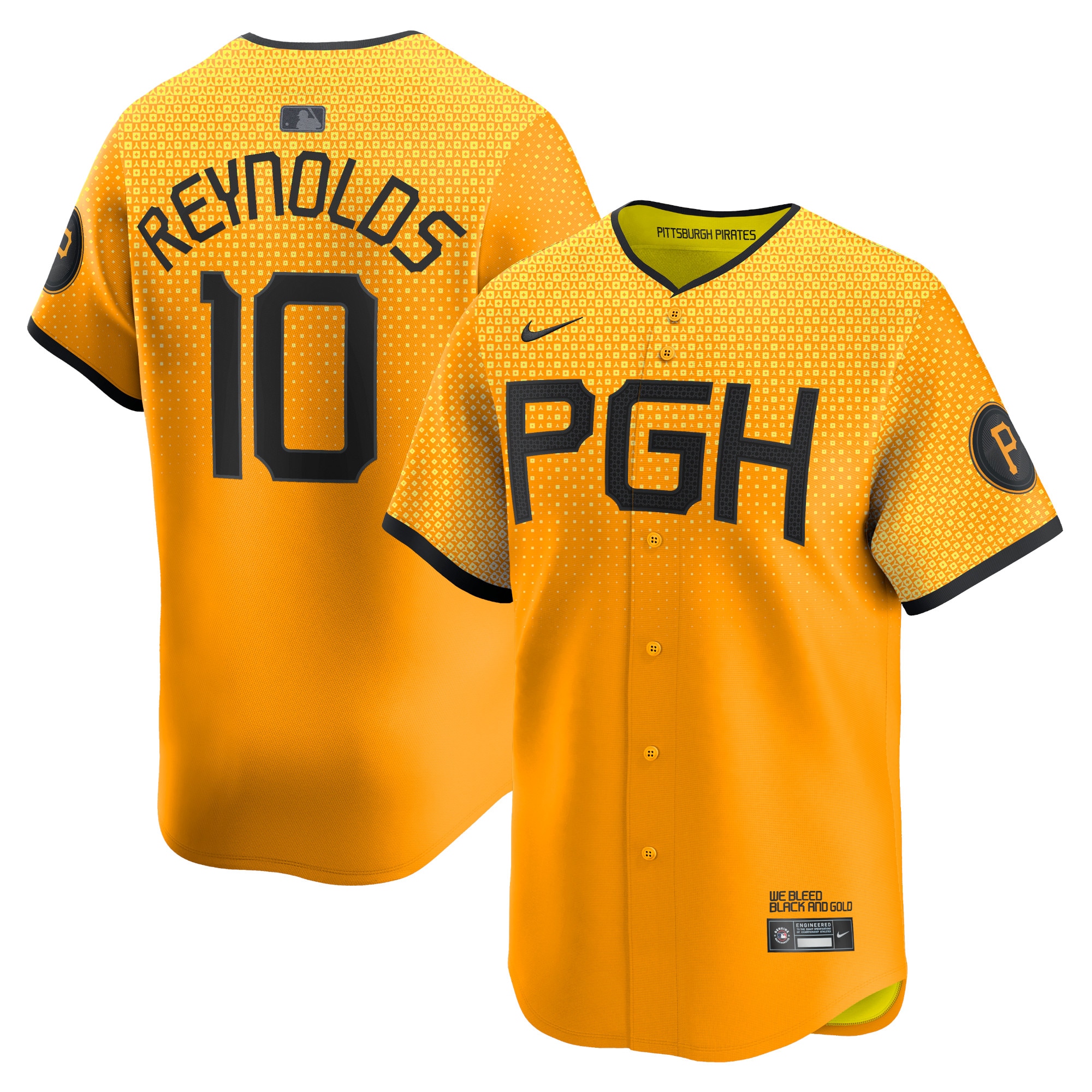 Bryan Reynolds Pittsburgh Pirates City Connect Limited Player Jersey – Gold