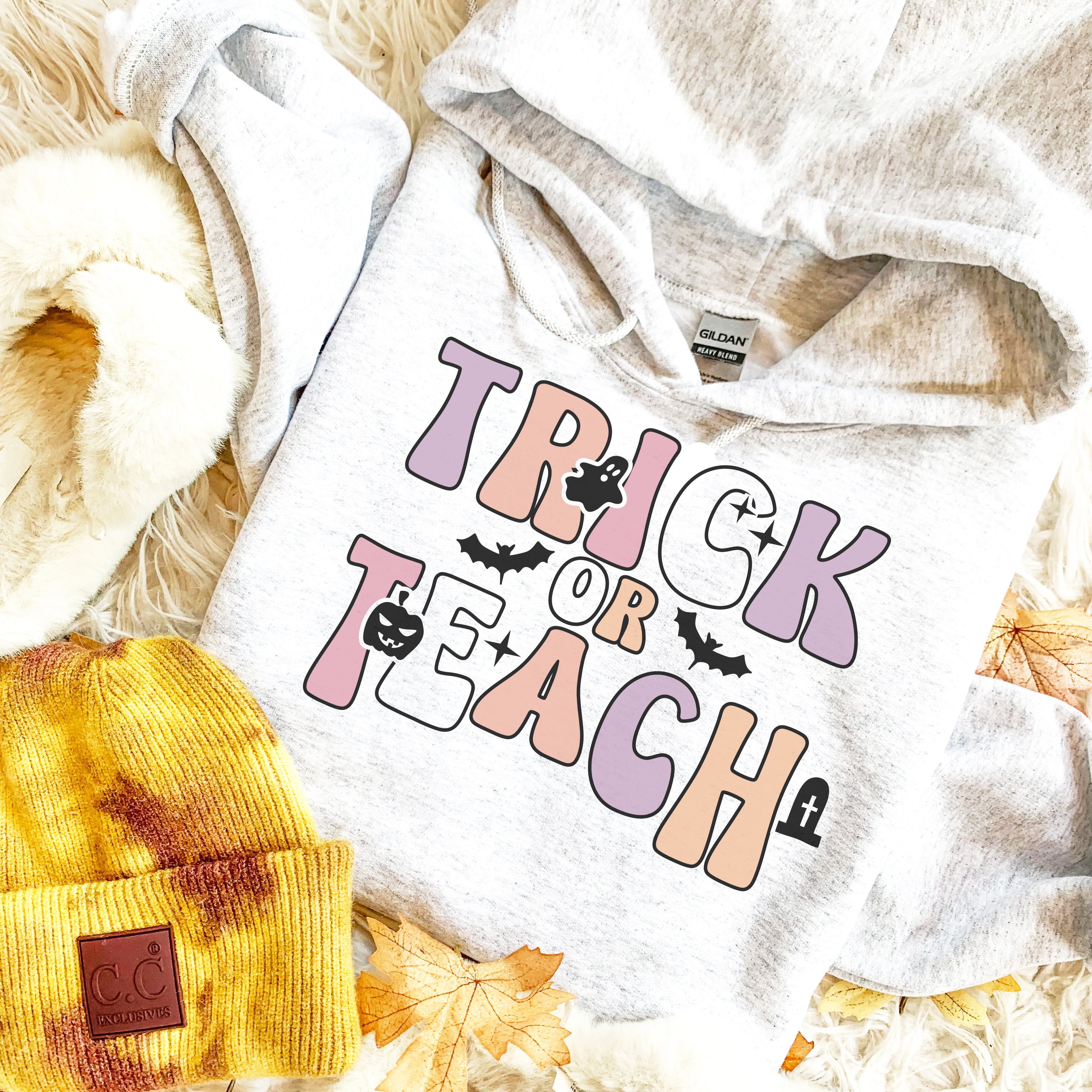 Trick Or Teach Fall Halloween Teacher Sweatshirt