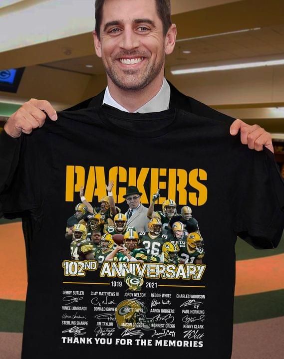 Green bay packers 102nd anniversary coach members signed for fan Tshirt Hoodie Sweater