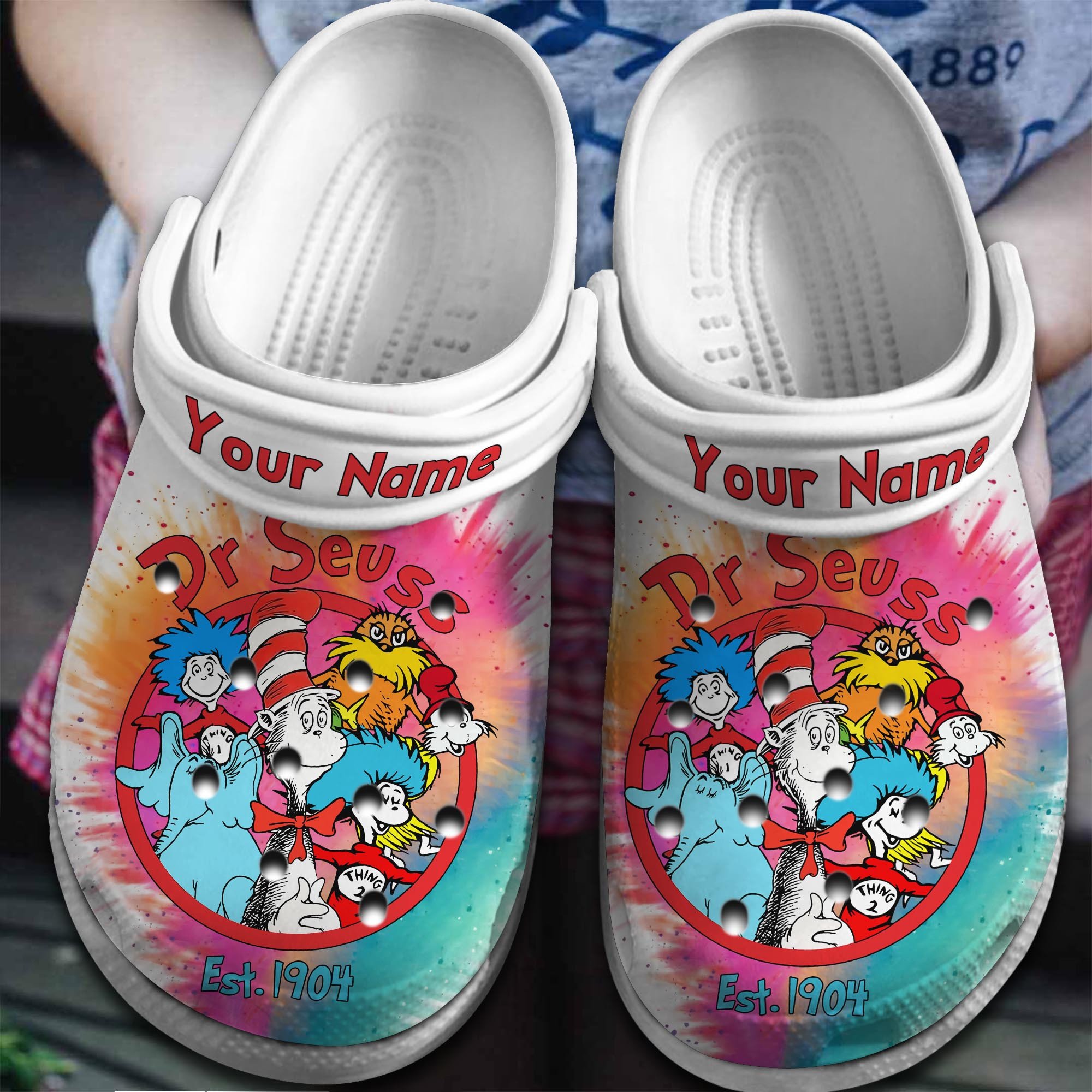 Dr Seuss Cartoon Crocs Crocband Clogs Shoes Comfortable For Men Women and Kids 3