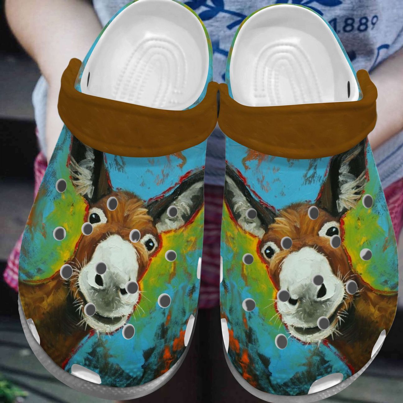 Donkey Personalize Clog, Custom Name, Text, Fashion Style For Women, Men, Kid, Print 3D Lovely Donkey