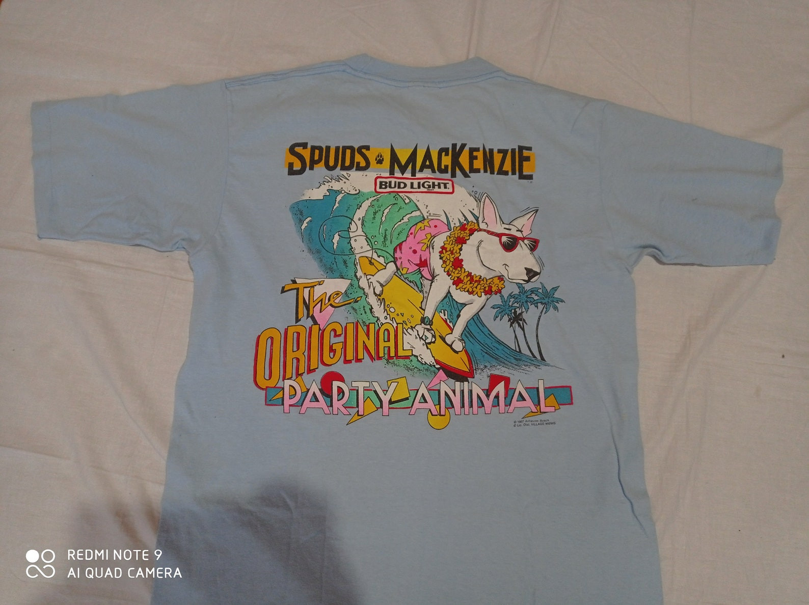 Vtg T Shirt Spuds Mackenzie The Party Animal 1987