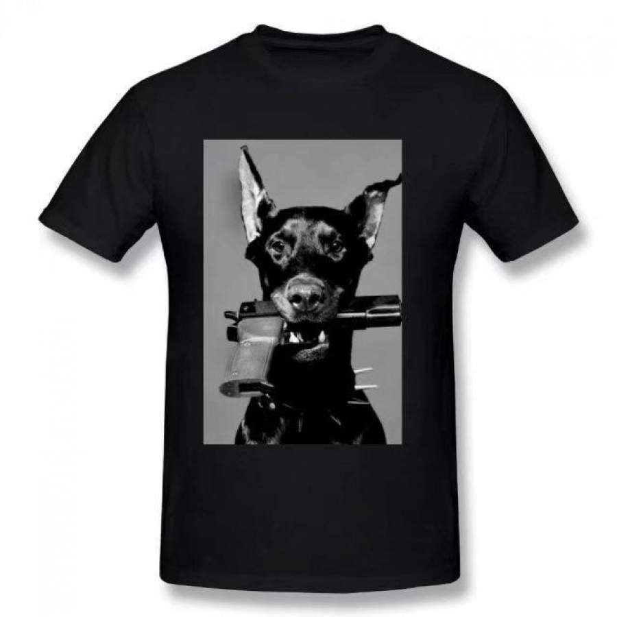 Doberman Custom Summer Basic Casual Short Cotton T-Shirt