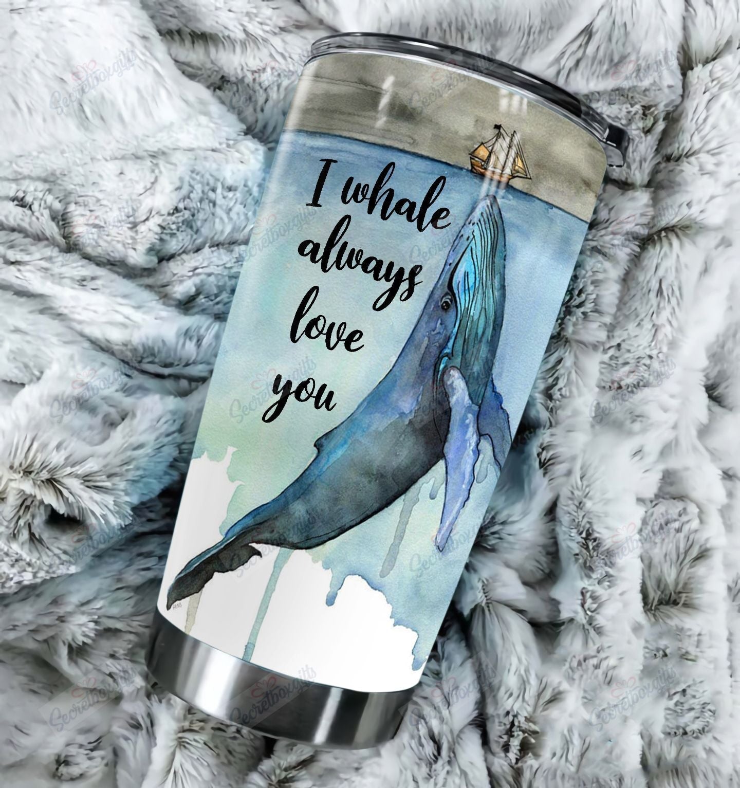 Whale Stainless Steel Tumbler Travel Customize Name, Text, Number, Image Hhh020309Th