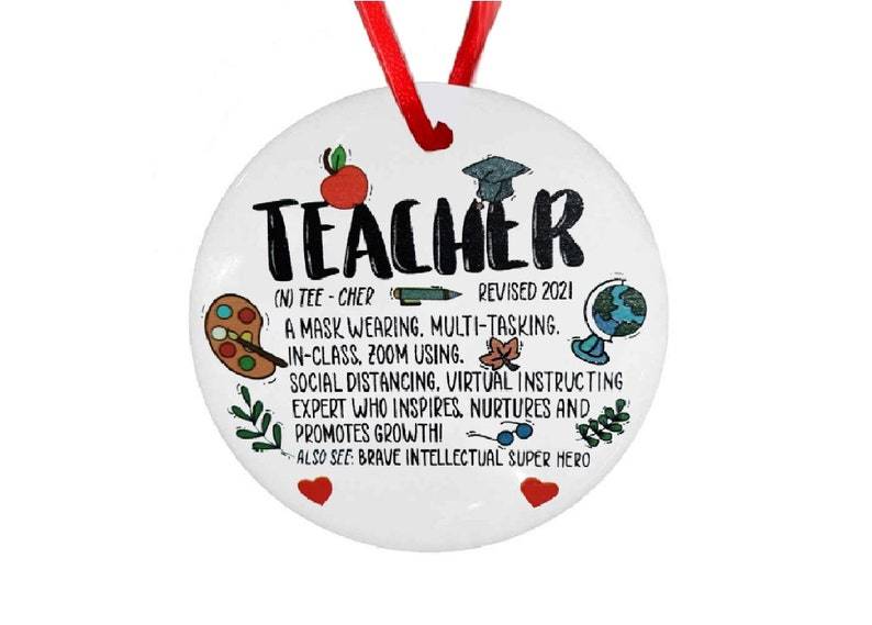 2021 Teacher Ornament Gift For Teacher, Virtual Zoom Class Instructing, Back To School In Class Ornament