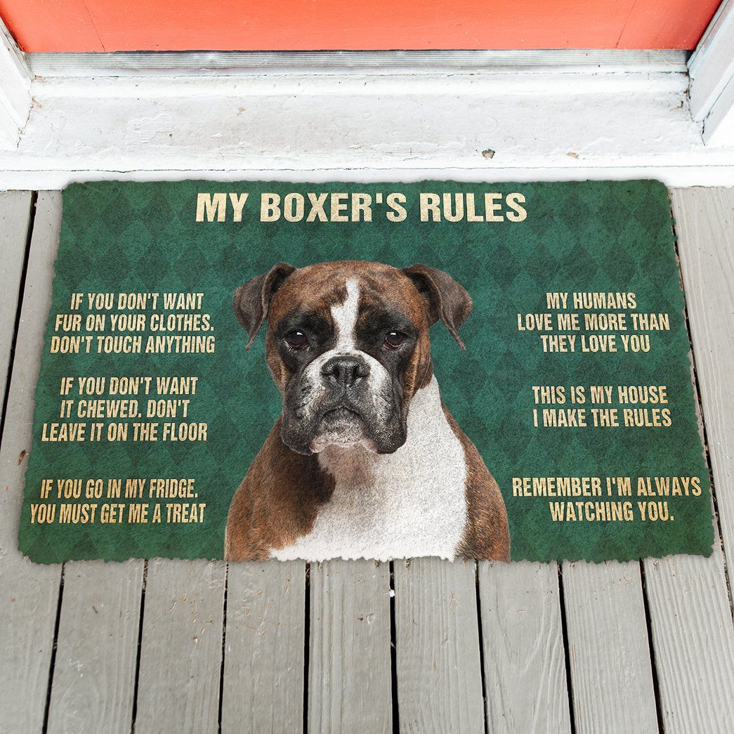 3D My Boxer’S Rules Doormat