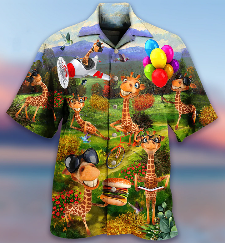 Giraffe Smile Happy Edition Hawaii Shirt Ha69005