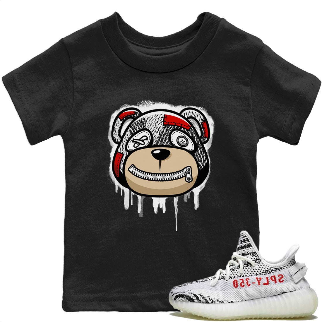 Bear Face T-Shirt – Yeezy Boost 350 V2 Zebra Baby & Youth