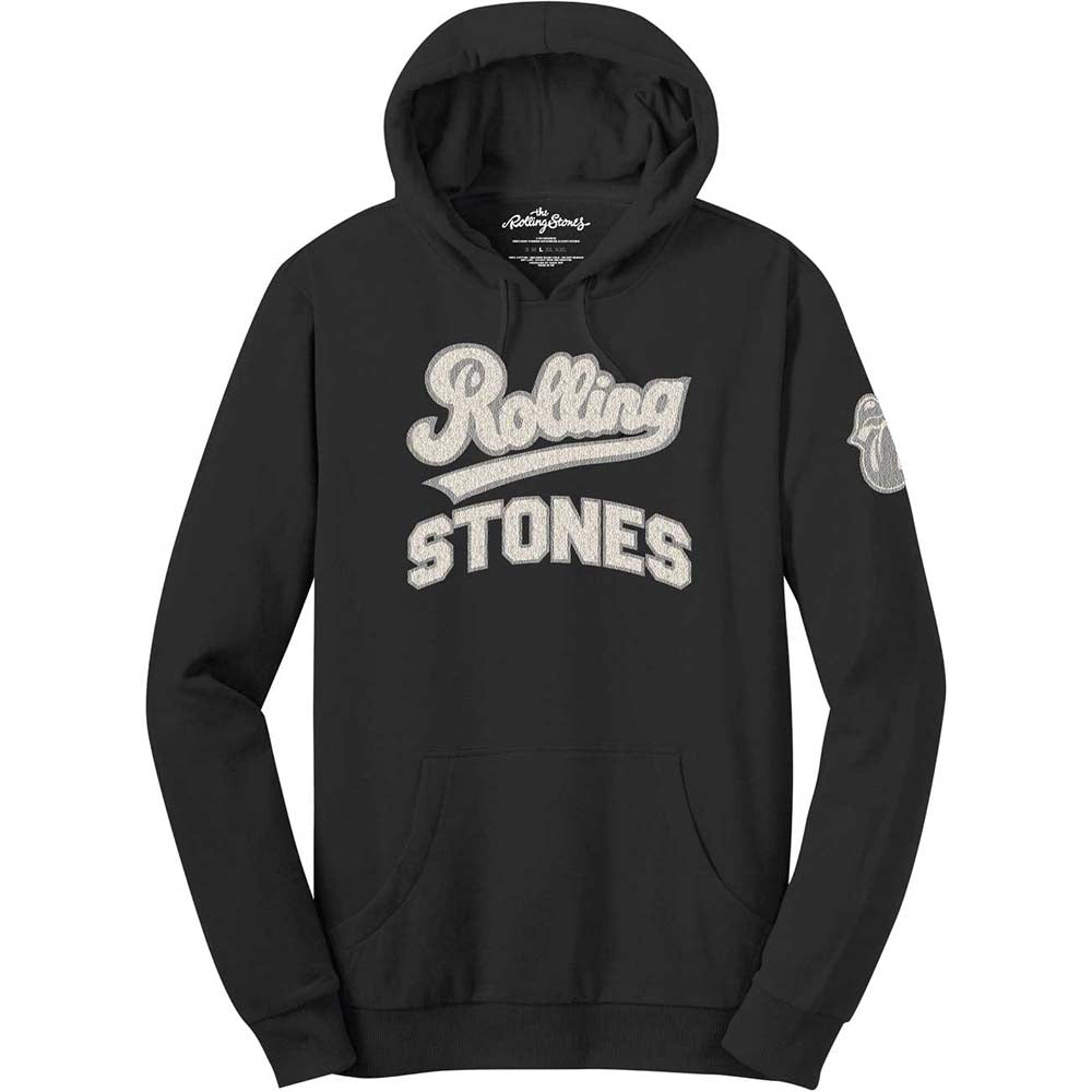 The Rolling Stones Unisex Pullover Hoodie Team Logo & Tongue (Applique Motifs)