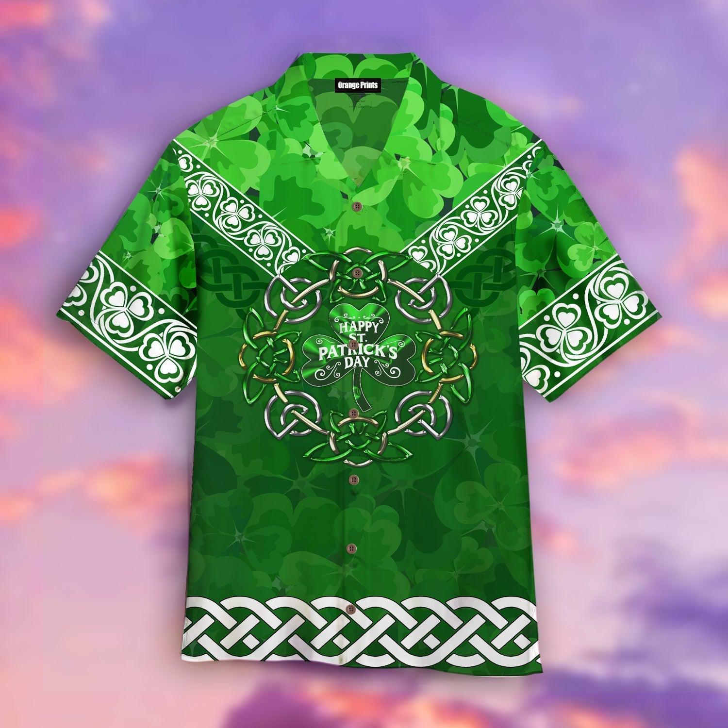 Irish Shamrock St Patrick Day Hawaii Shirt For Men Women Ha54999