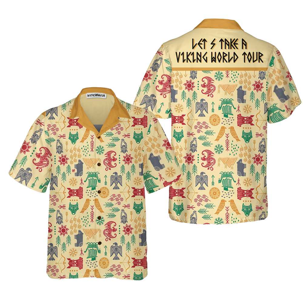 Take A Viking World Tour Hawaii Cool Ancient Pattern Shirt Ha94399