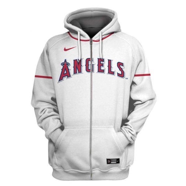 Los Angeles Angels Unisex Zip Up Hoodie All Over Printed Unisex Zip Up Hoodie Us Size