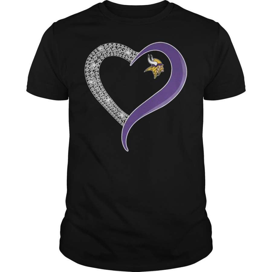 Diamond Minnesota Vikings Heart – T-Shirt